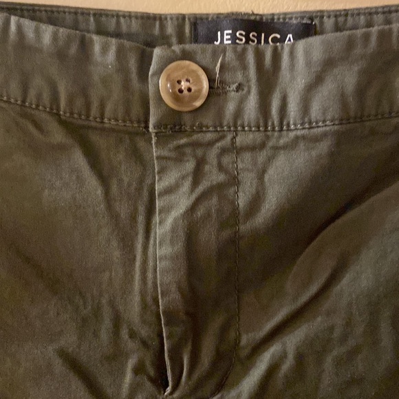Jessica army green shorts size 10 - Picture 2 of 7